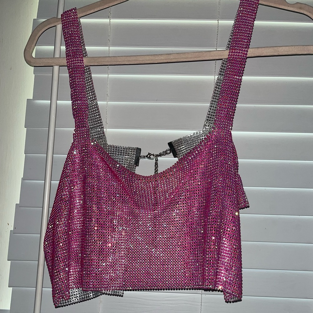 Pink Glittery Women's Top